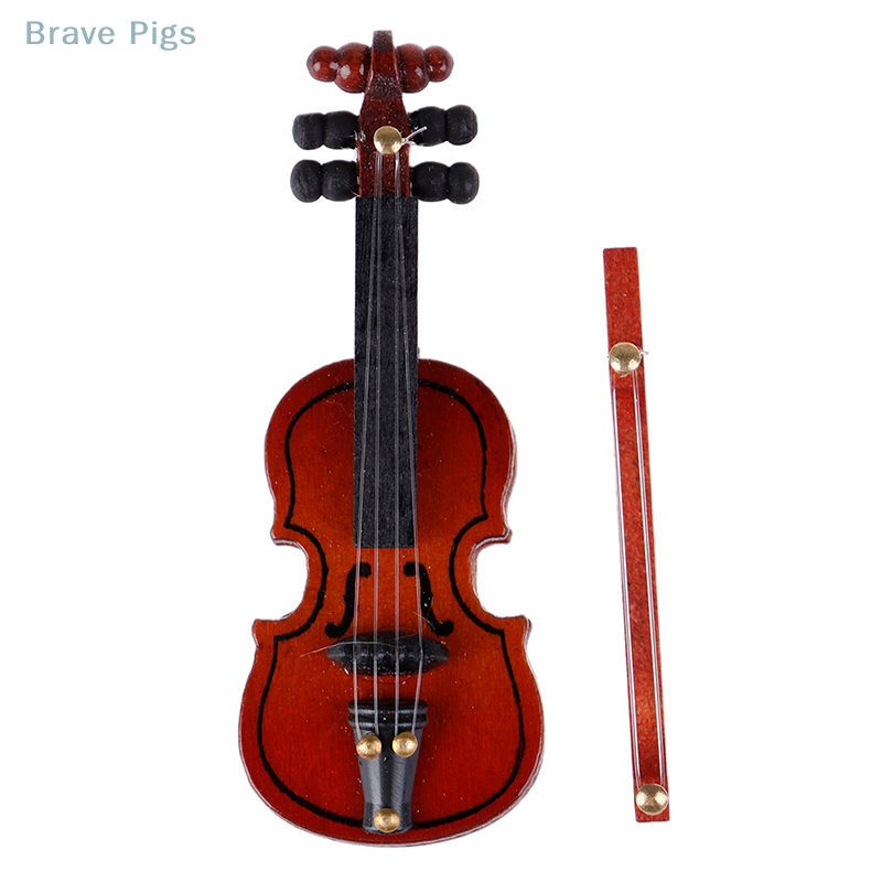Musical Instrument Fiddle - 인형의 집 바이올린 미니 나무 악기,