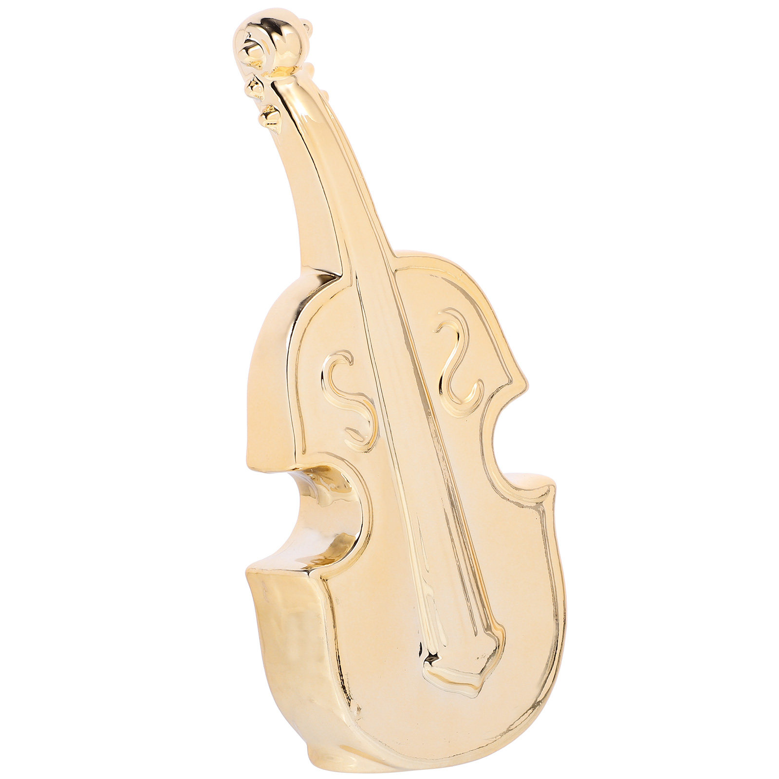 Musical Instrument Photo - 세라믹 첼로 장식품 사실적인 빈티지 데스크탑