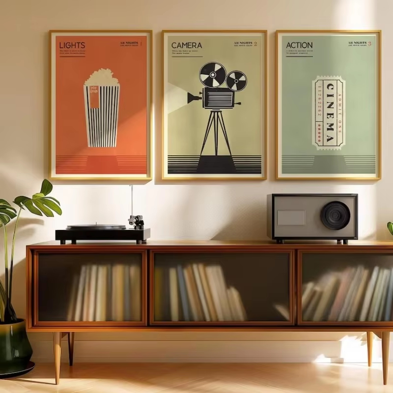 복고풍 중세 팝 음악 악기 포스터 |   90년대 패션 - Musical Instrument Photo 리뷰 및 가격