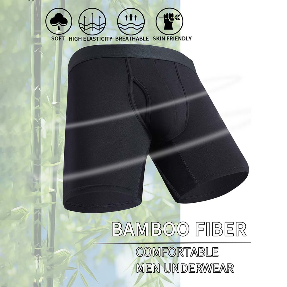 8팩 남성용 대나무 섬유 팬티 섹시한 롱 박서 브리프  - Didgeridoo Bamboo 리뷰 및 가격