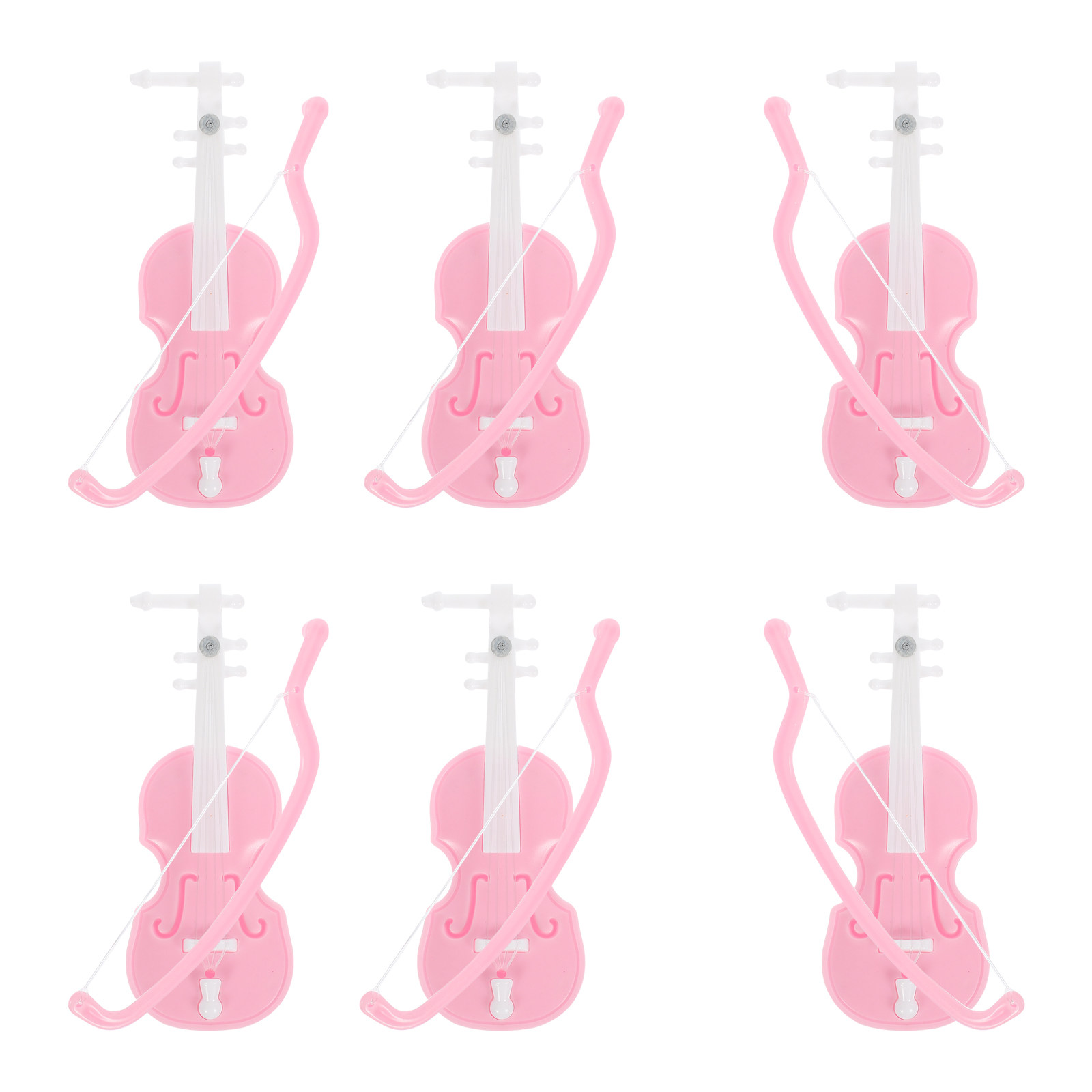 6개 미니 바이올린 장식품 빈티지 플라스틱 악기 시뮬레 - Musical Instrument Photo 리뷰 및 가격