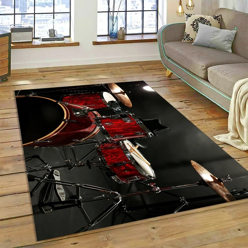 3D 드럼 키트 드럼 스탠드 세트 악기 카펫 러그 침실 - Musical Instruments Online 리뷰 및 가격